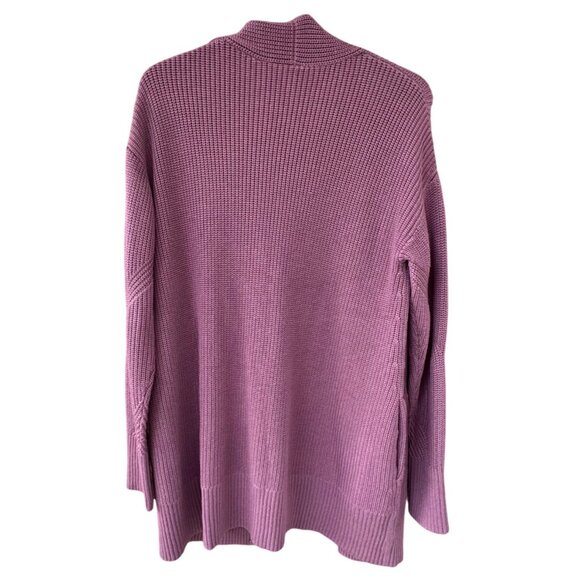 Lululemon Cashlu Sweater M/L Wrap Purple Knit Cardigan Viscose/Nylon Blend - Picture 5 of 9